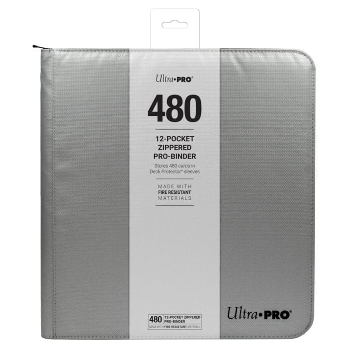 Ultra Pro Binder: 12 - Pocket: PRO: Zippered: Silver - Lost City Toys