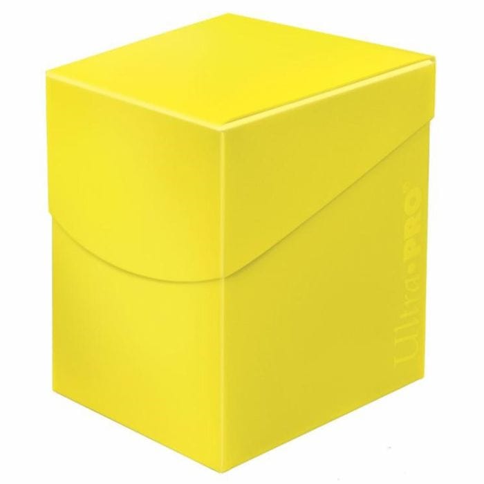 Ultra Pro Card Accessories Ultra Pro Deck Box: PRO 100+: Eclipse: Lemon Yellow