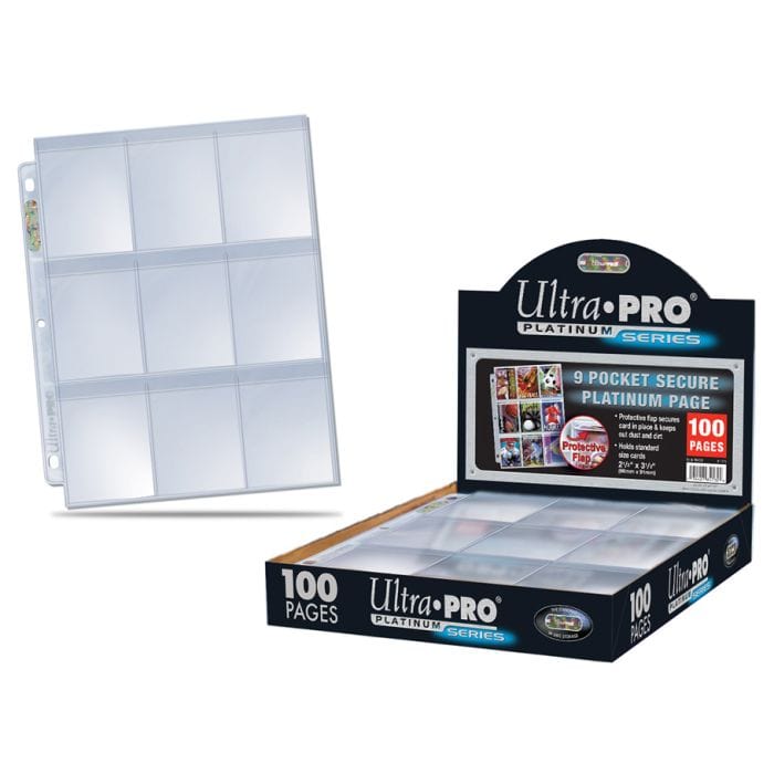 Ultra Pro Card Accessories Ultra Pro Pages: 9-Pocket: Secure Platinum Clear (100)