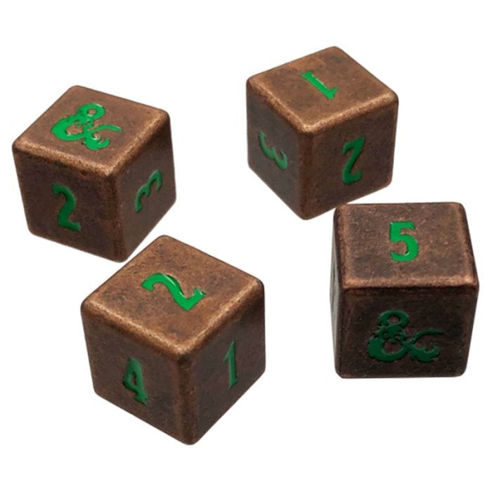 Ultra Pro d20 D&D: Heavy Metal: Fall 21 Copper with Green (4) - Lost City Toys