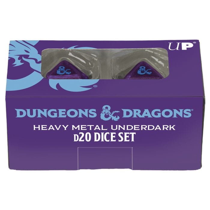 Ultra Pro d20 Heavy Metal: D&D: Phandelver: Royal Purple & Sky Blue (2) - Lost City Toys