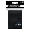 Ultra Pro Deck Box: PRO: 15+ Card Box: Black (Pack of 3) - Lost City Toys