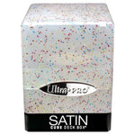 Ultra Pro Deck Box: Satin Cube: Glitter Clear - Lost City Toys