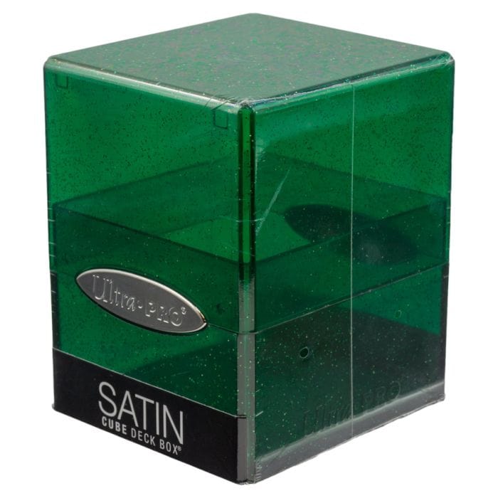 Ultra Pro Deck Box: Satin Cube: Glitter Green - Lost City Toys