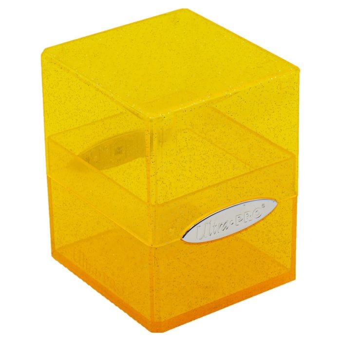 Ultra Pro Deck Box: Satin Cube: Glitter Yellow - Lost City Toys