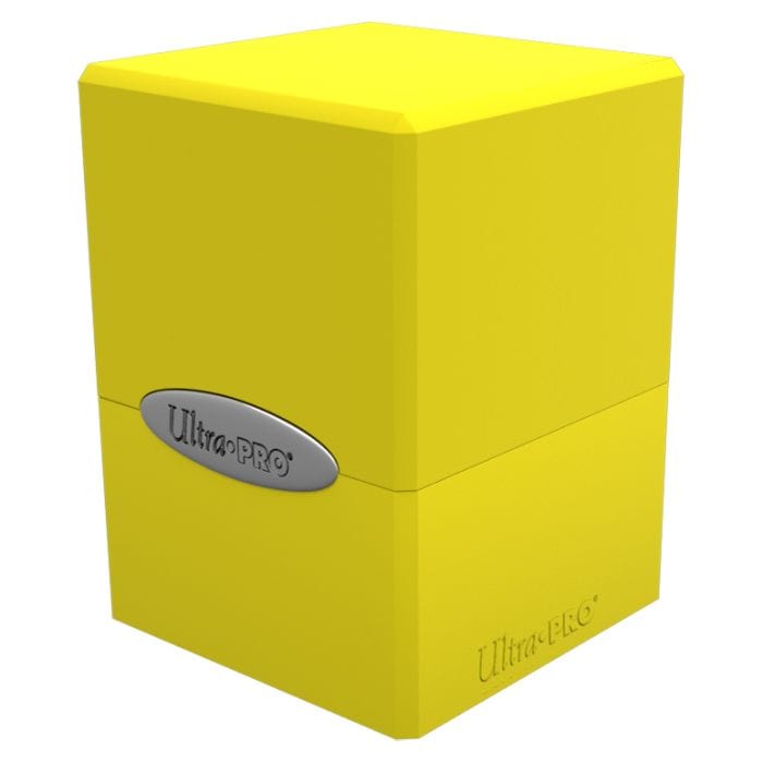 Ultra Pro Deck Box: Satin Cube: Lemon Yellow - Lost City Toys