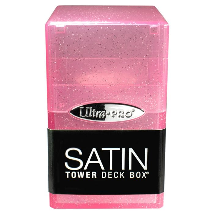 Ultra Pro Deck Box: Satin Tower: Glitter Pink - Lost City Toys