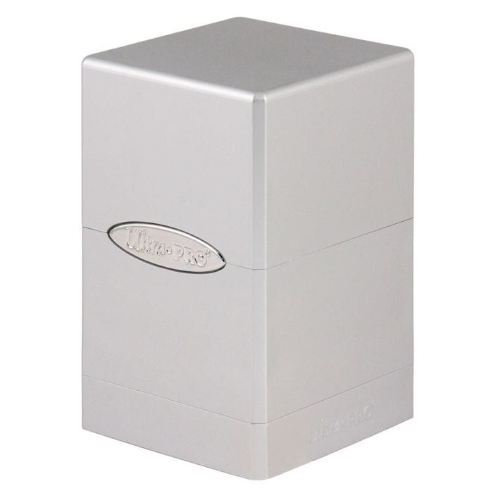 Ultra Pro Deck Box: Satin Tower: Metallic Silver - Lost City Toys