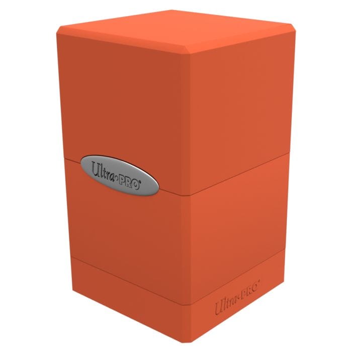 Ultra Pro Deck Box: Satin Tower: Pumpkin Orange - Lost City Toys
