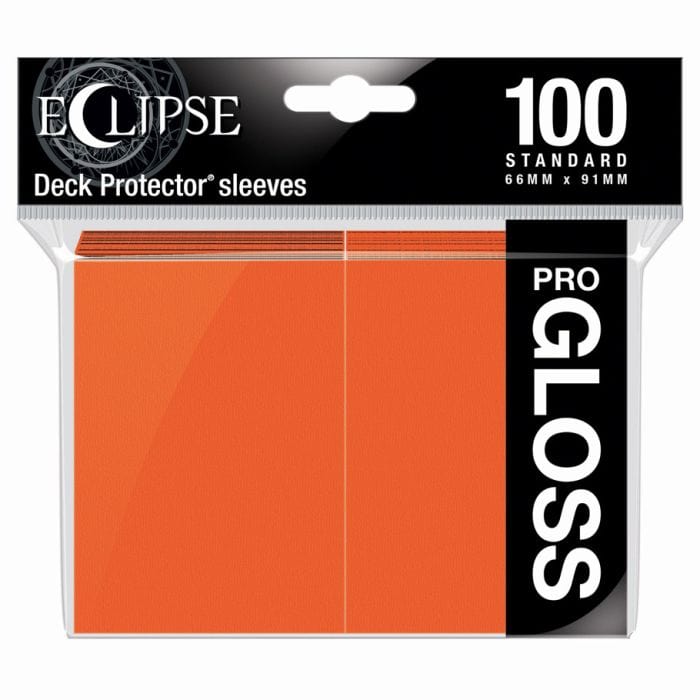 Ultra Pro Deck Protector: Eclipse Gloss: Pumpkin Orange (100) - Lost City Toys