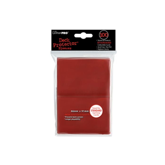 Ultra Pro Deck Protector: PRO: Gloss Solid Red (100) - Lost City Toys