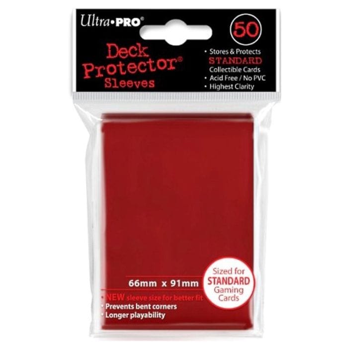 Ultra Pro Deck Protector: PRO: Gloss Solid Red (50) - Lost City Toys