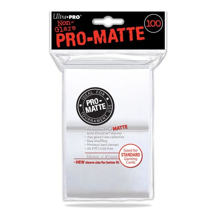 Ultra Pro Deck Protector: PRO: Matte White (100) - Lost City Toys