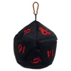 Ultra Pro Dice Bag: d20 Plush: D&D Black with Red Numbering - Lost City Toys