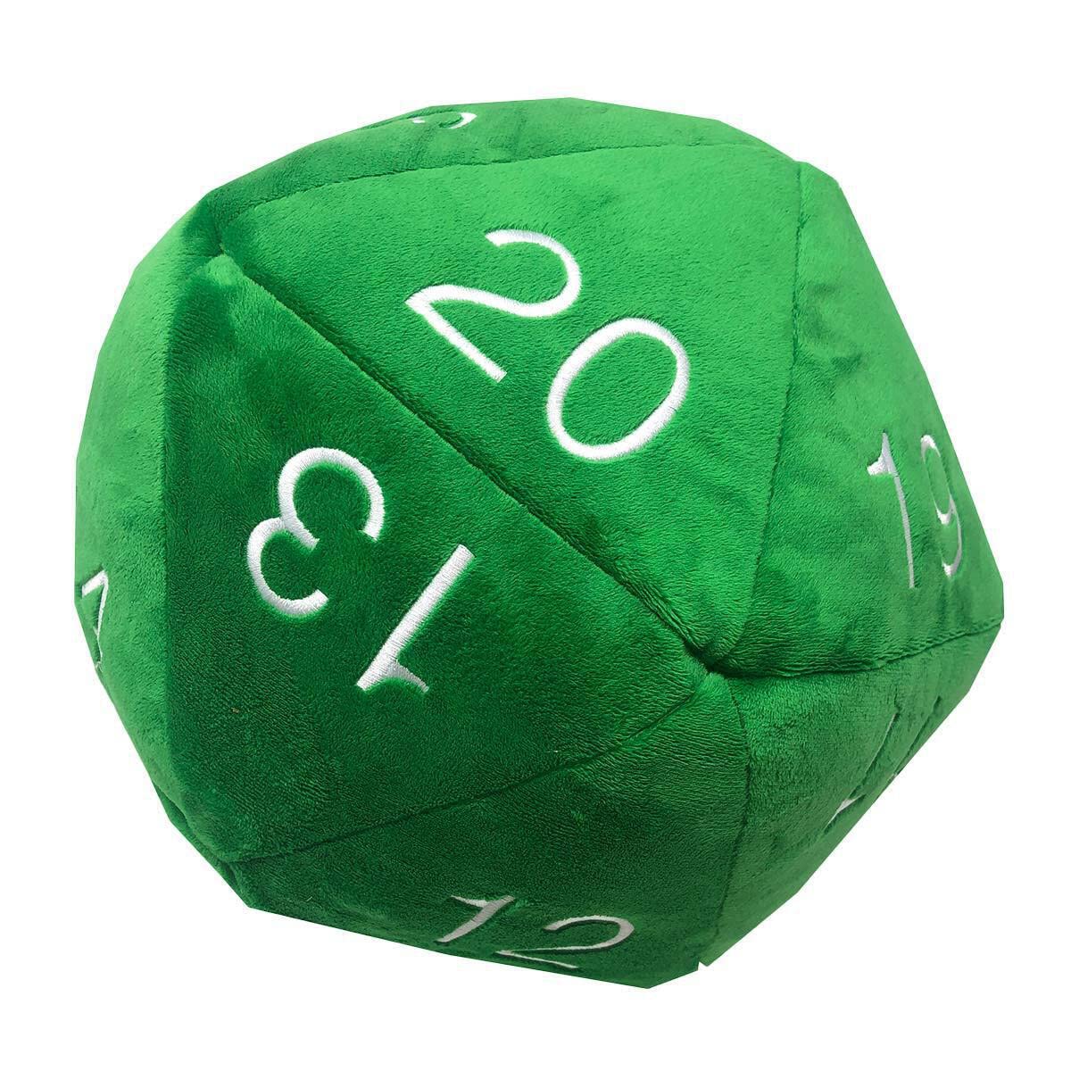 Ultra Pro International Jumbo D20 Novelty Dice Plush - Green with White - Lost City Toys