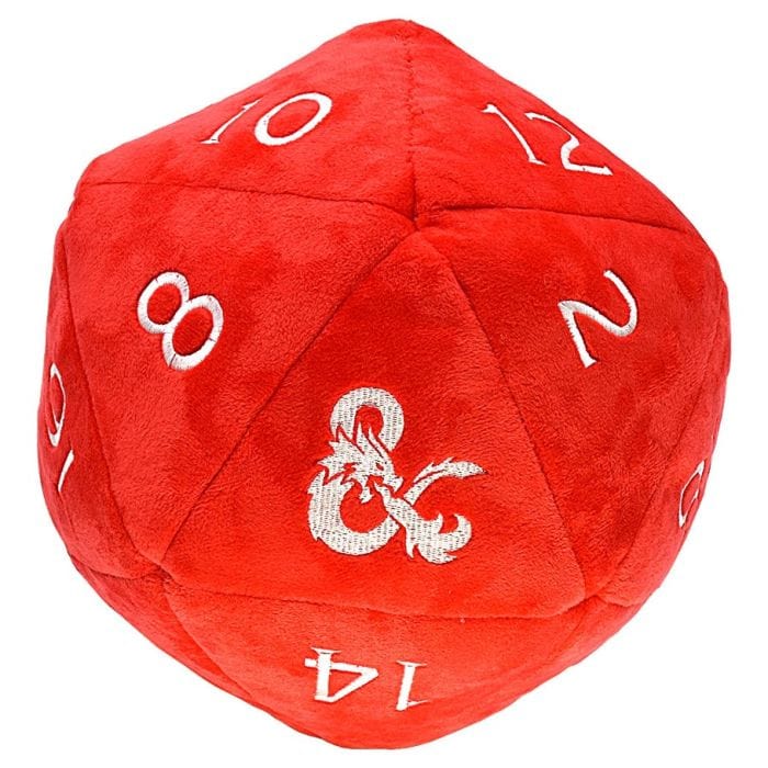 Ultra Pro Jumbo d20 Plush: D&D: Red with White - Lost City Toys