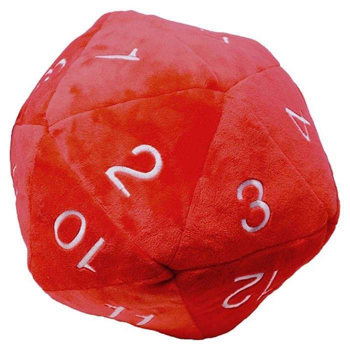 Ultra Pro Jumbo d20 Plush: Red with White - Lost City Toys