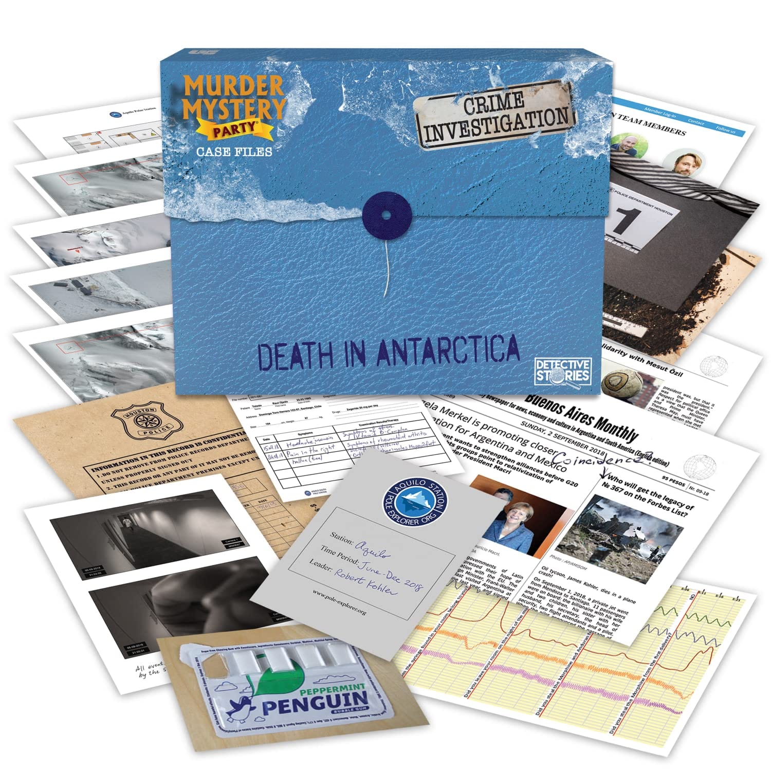 University Games Murder Mystery Party: Case Files - Death in Antarctica - Lost City Toys