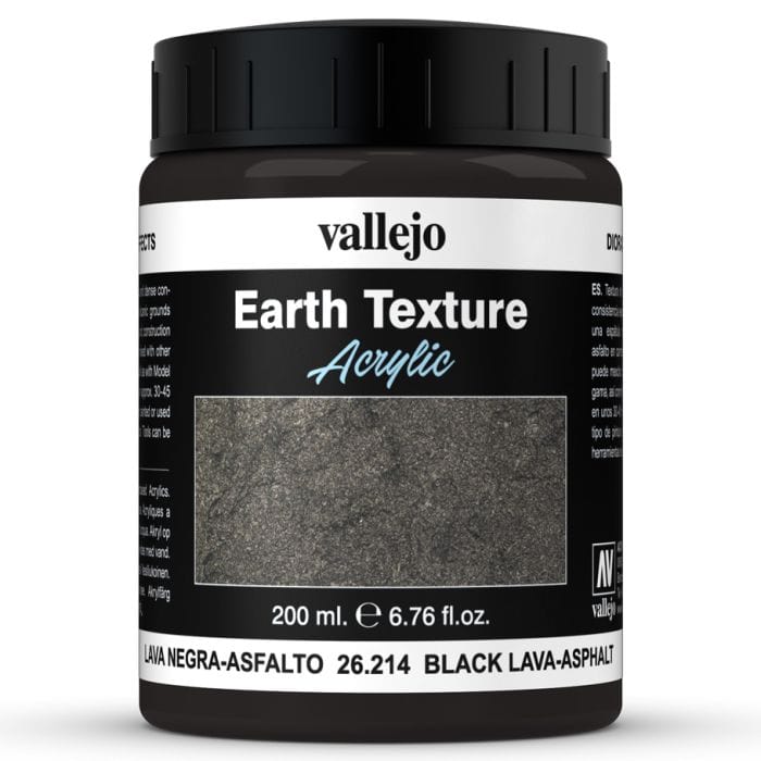 Vallejo DE: Earth: Black Lava - Asphalt 200ml - Lost City Toys