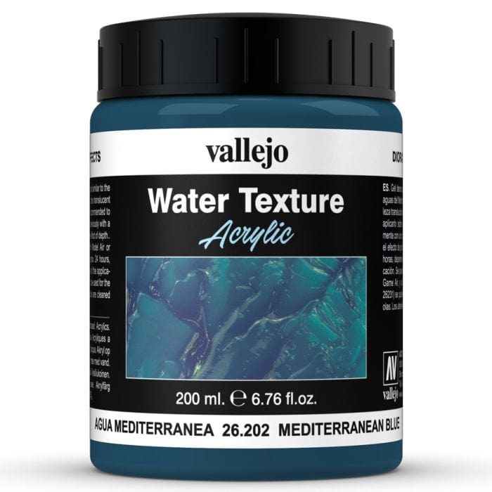 Vallejo DE: Water: Mediterranean Blue 200ml - Lost City Toys