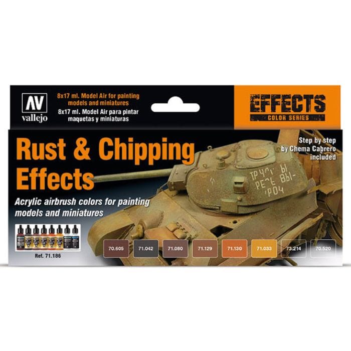 Vallejo Model Air: Effects: Rust & Chipping Effects (8) - Lost City Toys