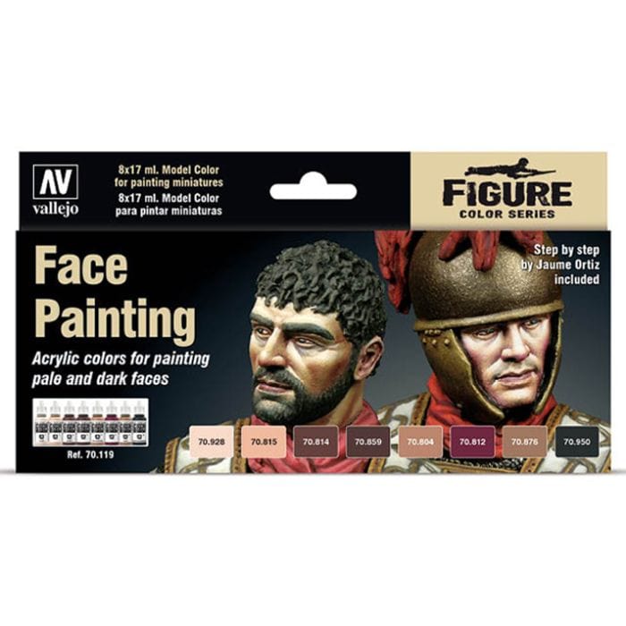 Vallejo Model Color: Effects: Faces Painting Set (8) - Lost City Toys