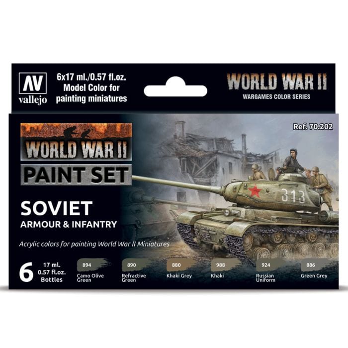 Vallejo Model Color: WWII Soviet Armour & Infantry (6) - Lost City Toys