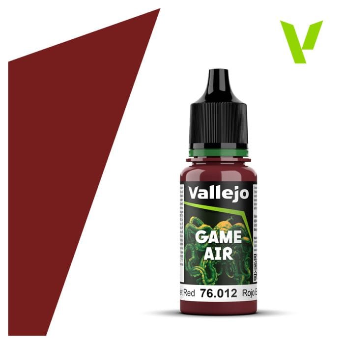 Vallejo Paints and Brushes Vallejo Game Air: Scarlet Red 18ml