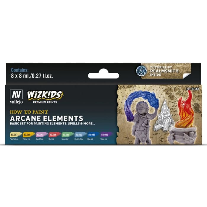 Vallejo Paints and Brushes Vallejo WizKids Premium Set: Arcane Elements