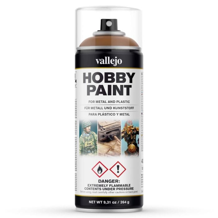 Vallejo Spray: Leather Brown 400ml - Lost City Toys