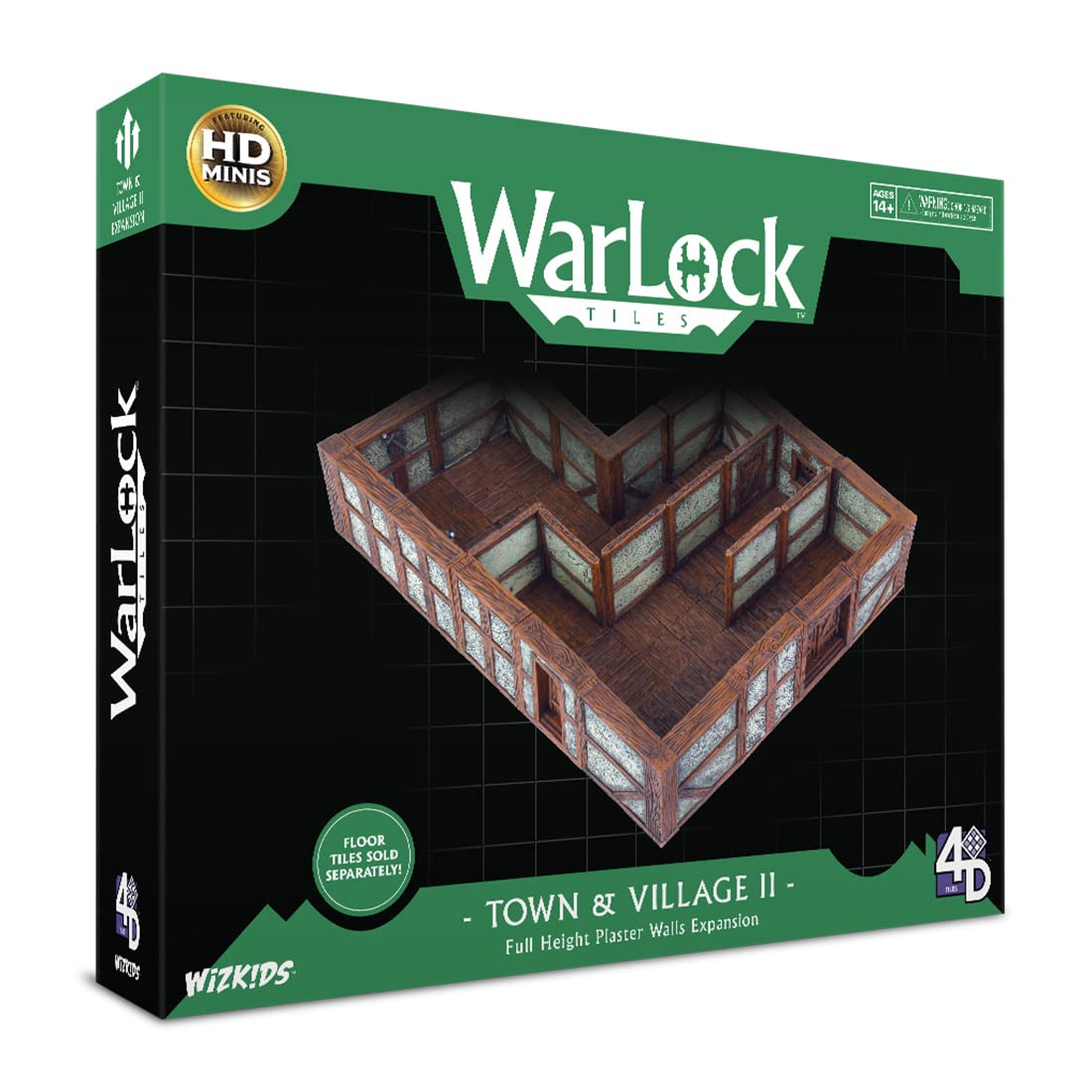 WarLock Tiles: Town & Village II - Full Height Plaster Walls Expansion - Lost City Toys