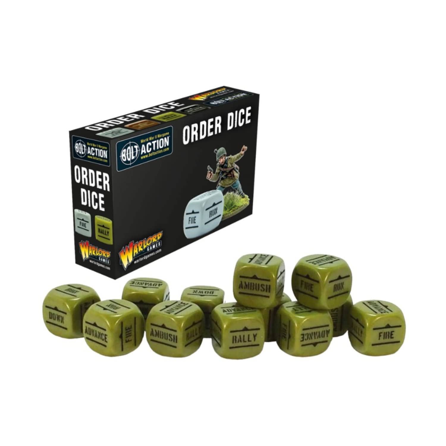 Warlord Games Bolt Action: Orders Dice Packs - Green - Lost City Toys