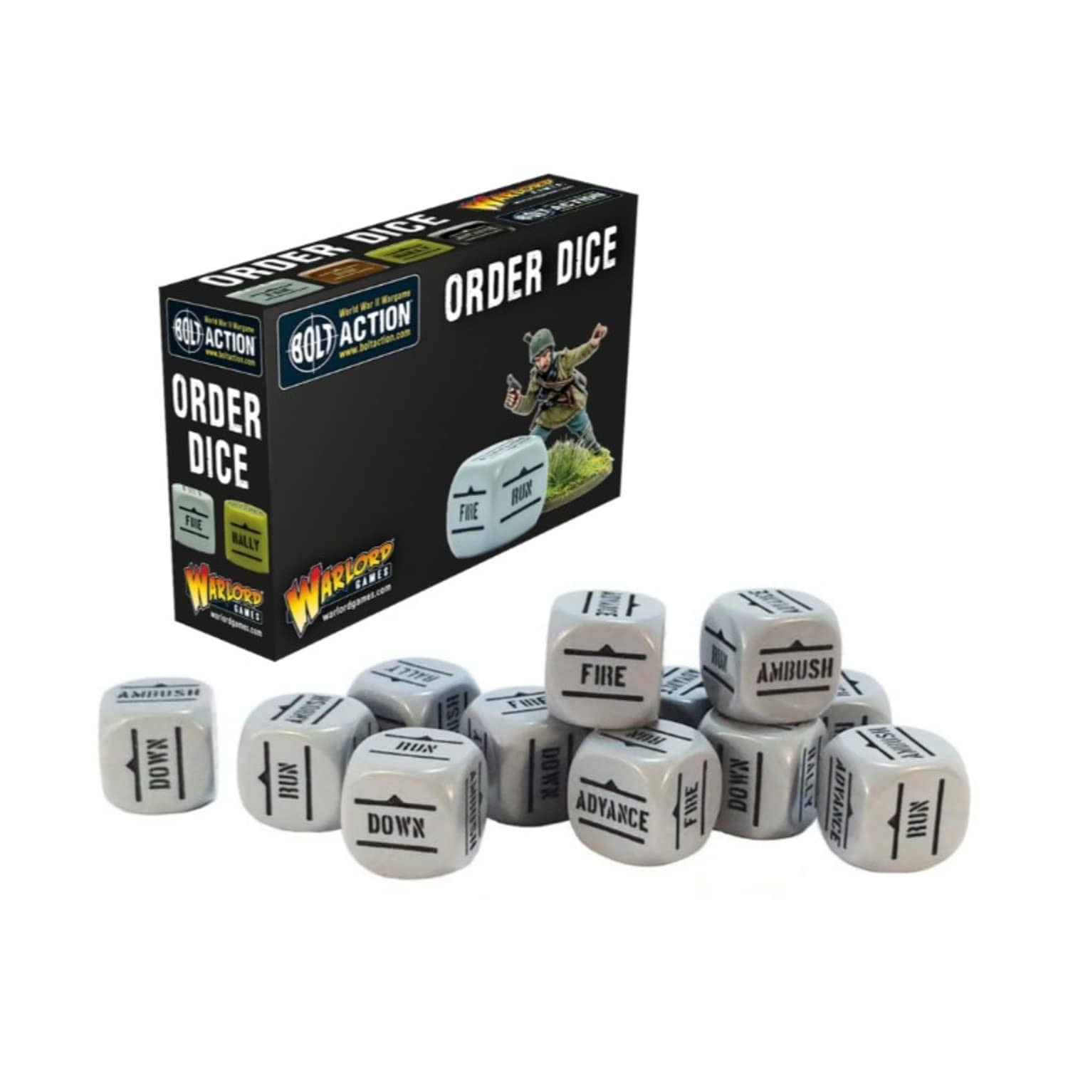 Warlord Games Bolt Action: Orders Dice Packs - Grey - Lost City Toys