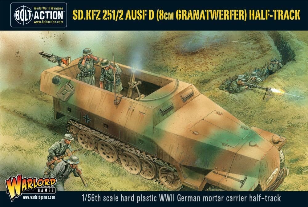 Warlord Games Bolt Action: SdKfz 25 1/2 Ausf D (8cm Granatwerfer) Half Track - Lost City Toys