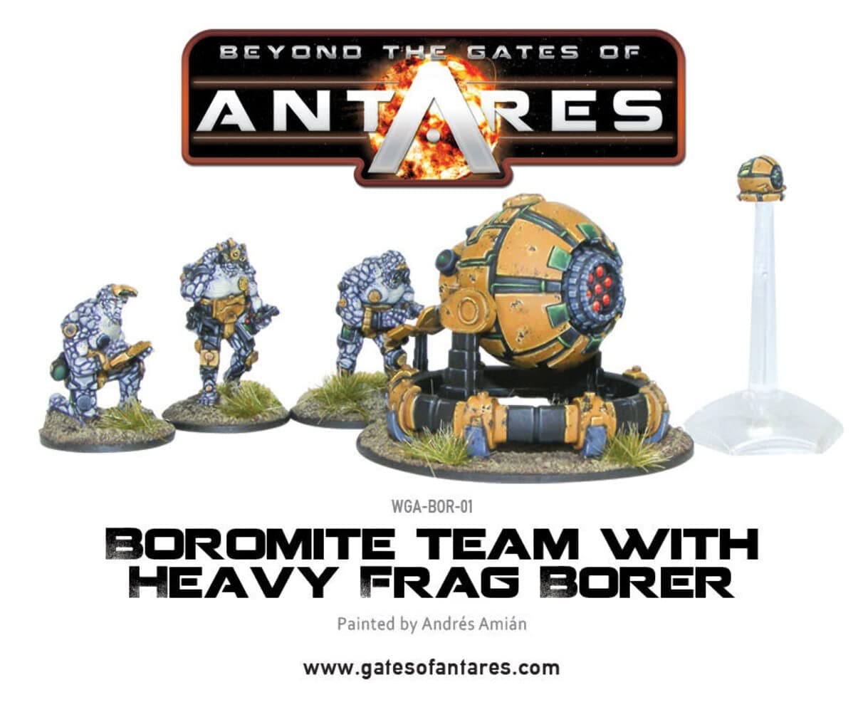 Warlord Games Miniatures Games Warlord Games Gates of Antares: Boromite Team with Heavy Frag Borer