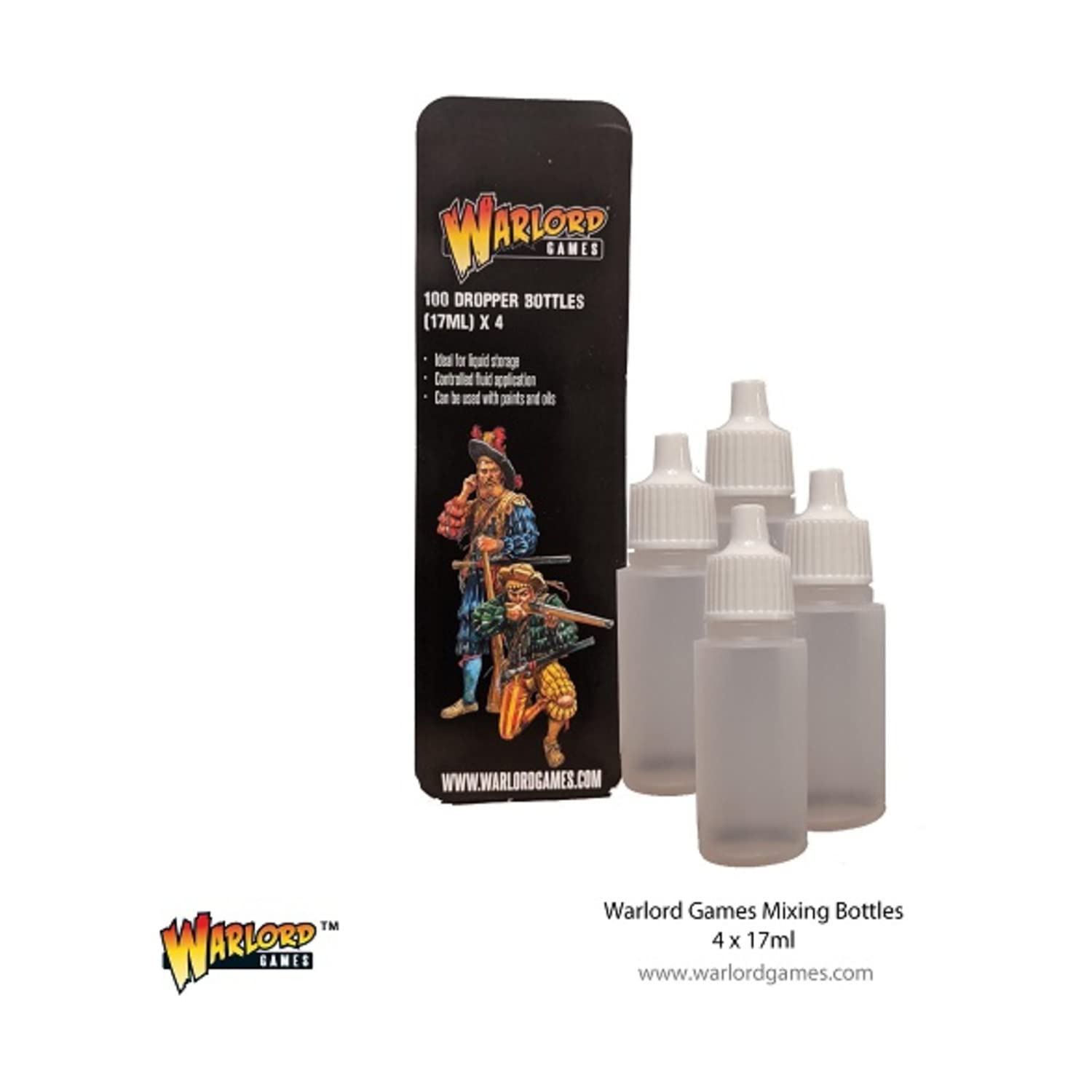 Warlord Games Warlord Mixing Bottles (4) x 17ml - Lost City Toys