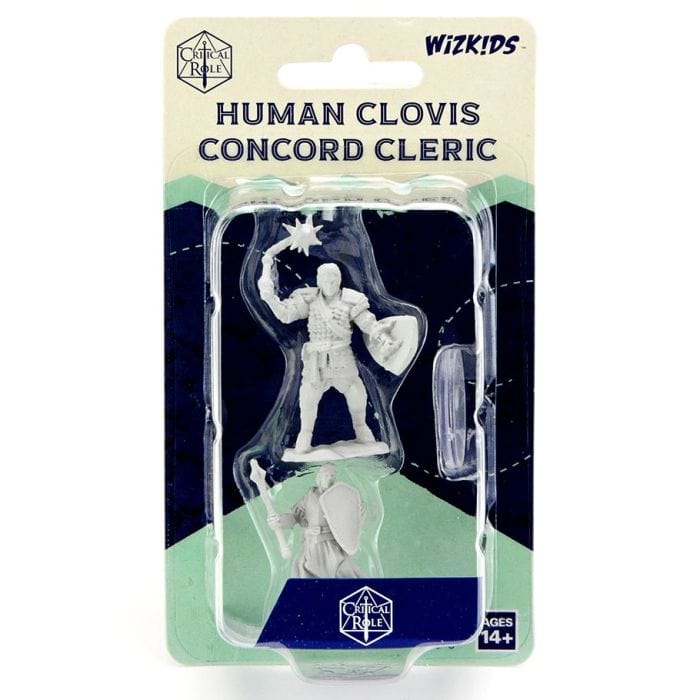 WizKids Critical Role Minis: Human Clovis Concord Cleric Male (Unpainted) - Lost City Toys