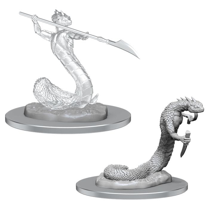 WizKids Critical Role Unpainted Miniatures: Serpentfolk & Serpentfolk Ghost - Lost City Toys