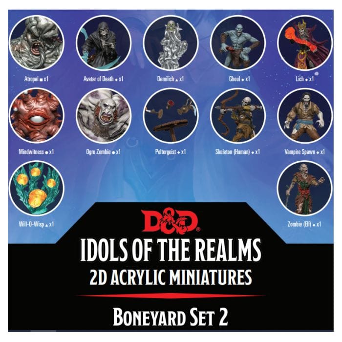 WizKids D&D Idols of the Realms: Boneyard: 2D Set 2 - Lost City Toys