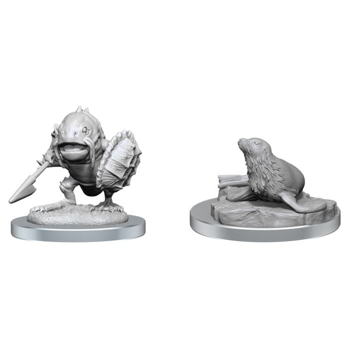 WizKids D&D: Nolzur's Marvelous Miniatures: Locathah & Seal Wave 20 (Unpainted) - Lost City Toys