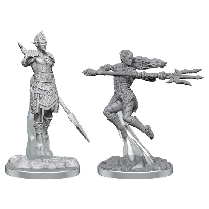 WizKids D&D: Nolzur's Marvelous Miniatures: Sea Elf Fighters Wave 20 (Unpainted) - Lost City Toys