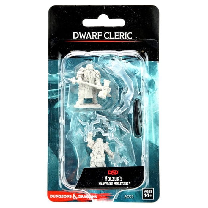 WizKids D&D: Nolzur's Marvelous Minis: Dwarf Cleric Male Wave 14 (Unpainted) - Lost City Toys