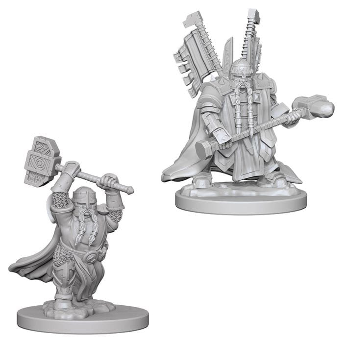 WizKids D&D: Nolzur's Marvelous Minis: Dwarf Male Paladin W4 (Unpainted) - Lost City Toys