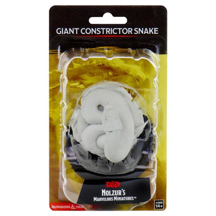 WizKids D&D: Nolzur's Marvelous Minis: Giant Constrictor Snake W13 (Unpainted) - Lost City Toys