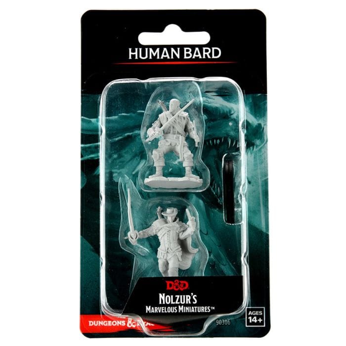 WizKids D&D: Nolzur's Marvelous Minis: Human Bard Male Wave 15 (Unpainted) - Lost City Toys