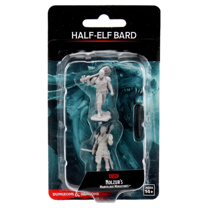 WizKids D&D: Nolzur's Marvelous Minis: Male Half - Elf Bard W12 (Unpainted) - Lost City Toys