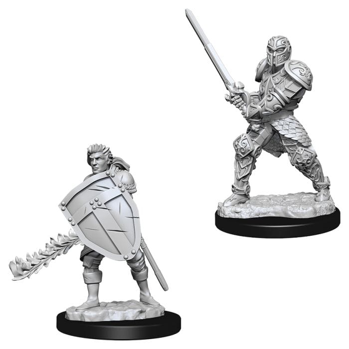 WizKids D&D: Nolzur's Marvelous Minis: Male Human Fighter W8 (Unpainted) - Lost City Toys