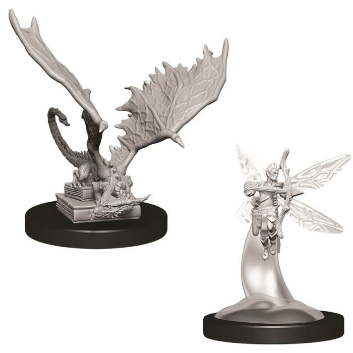 WizKids D&D: Nolzur's Marvelous Minis: Sprite & Pseudodragon W9 (Unpainted) - Lost City Toys