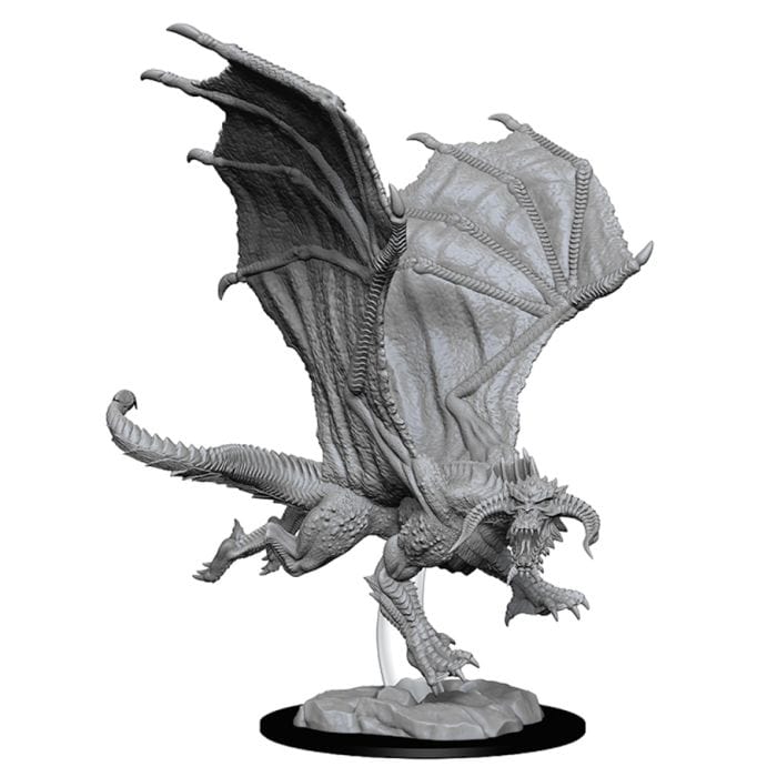 WizKids D&D: Nolzur's Marvelous Minis: Young Black Dragon Wave8 (Unpainted) - Lost City Toys