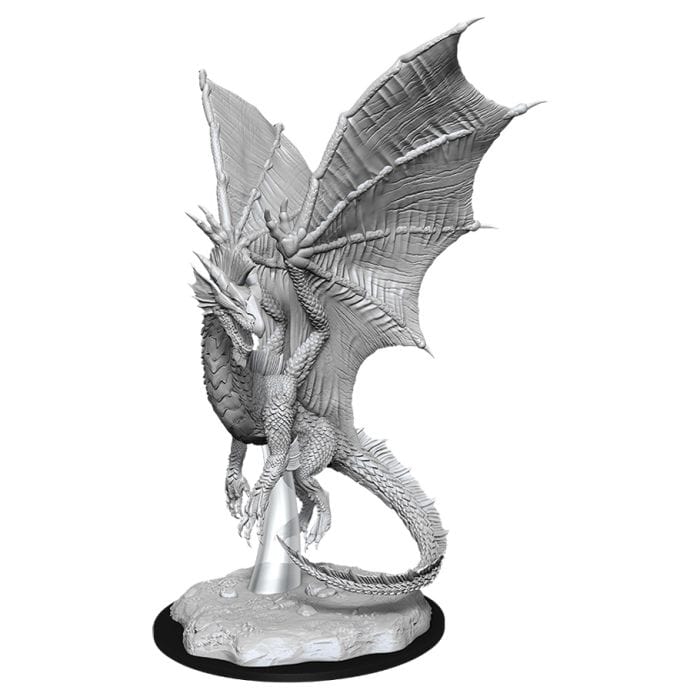 WizKids D&D: Nolzur's Marvelous Minis: Young Silver Dragon W11 (Unpainted) - Lost City Toys